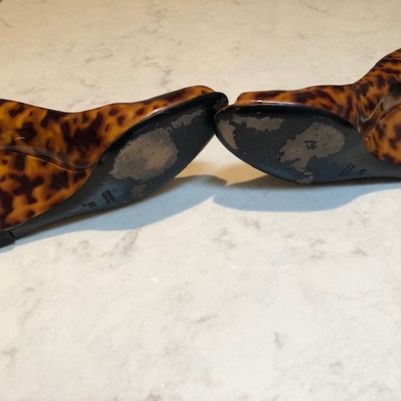 Gucci Vernice Tartaruga Naturale Brown Coffee 190899 DORO0 2059 size 8 Wedge - Picture 4 of 6